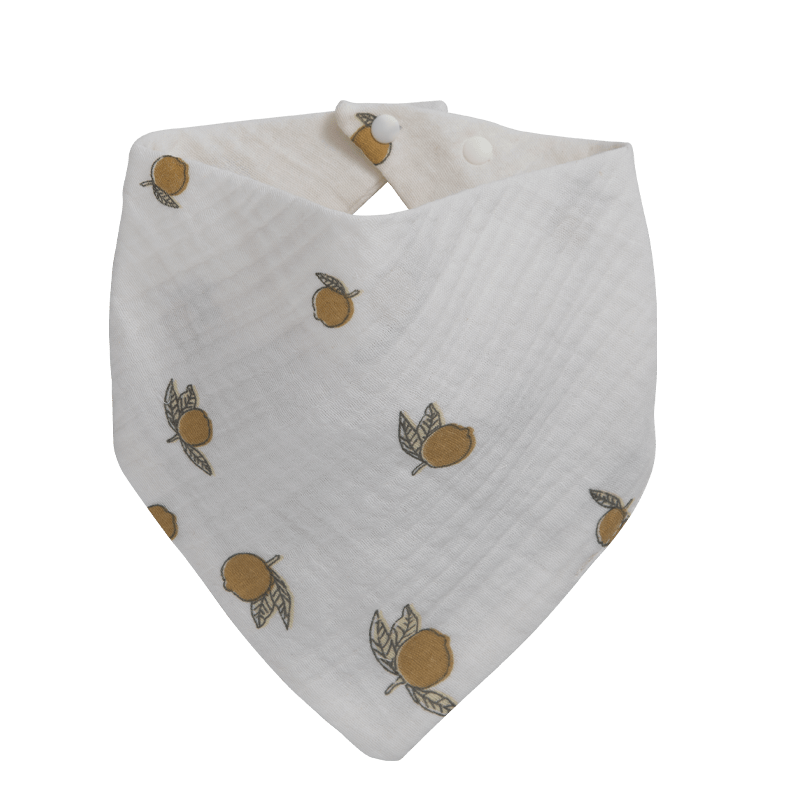 Floral Print Cotton Triangle Bib For Boys Girls