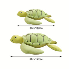 Green Turtle Plush Toy for Nature Playtime Nursery Decor