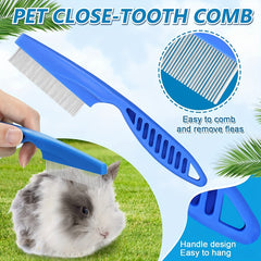 4pcs Small Cat Rabbit Grooming Kit Bunny Brush Comb Nail Clipper File Bath Brush