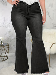 Women's Plus Size High Rise Flared Leg Jeans