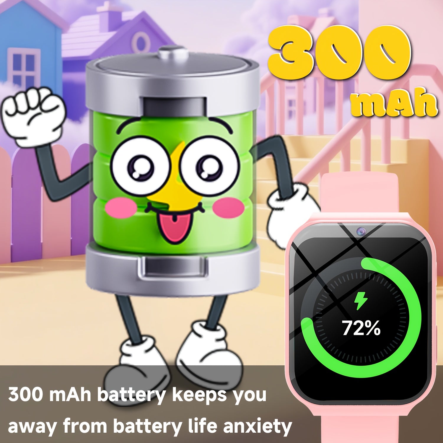 SIMSONPRO Youngsters Smart Watch with Touch Screen Camera Flashlight