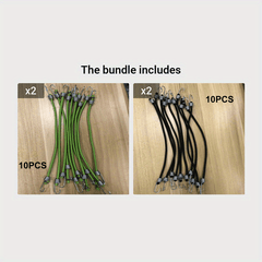 10pcs Waterproof Elastic Luggage Rope for Outdoor Accessories