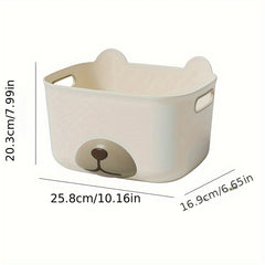 3pcs Office Storage Organizer Plastic Bin Basket