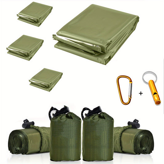 4pcs Emergency Blankets for Hiking Outdoors Survival Camping