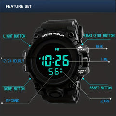 Men's Outdoor Sports Digital Watch Multifunctional Glow