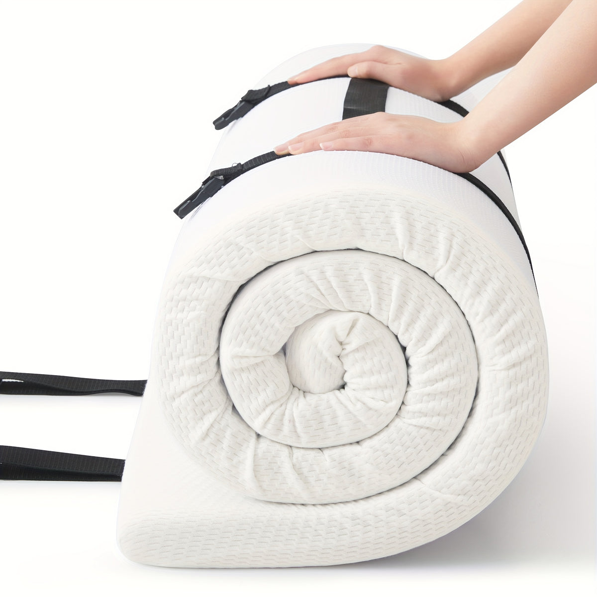Portable Camping Mattress Topper - High Density Ventilated Roll Up Pad