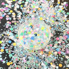10g Holographic Nail Glitter Powder Mixed Shape Flakes Sequins for Manicure DIY