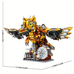 606pcs Owl Building Blocks Toy Mechanical Turnable Puzzle ABS Set