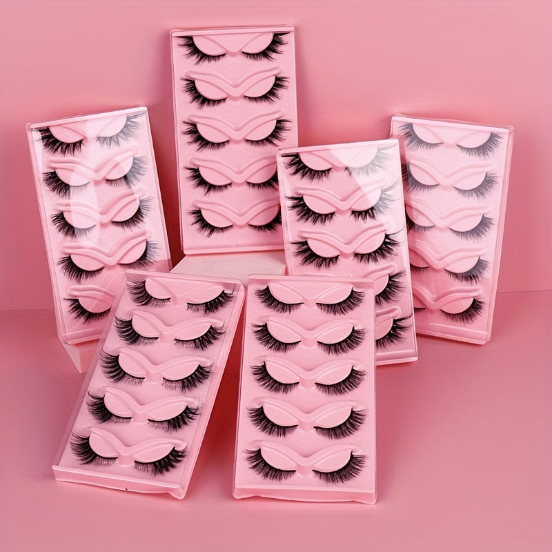 5 Pairs Fox Eye False Eyelashes Curling Thick Natural Charming Eye Makeup