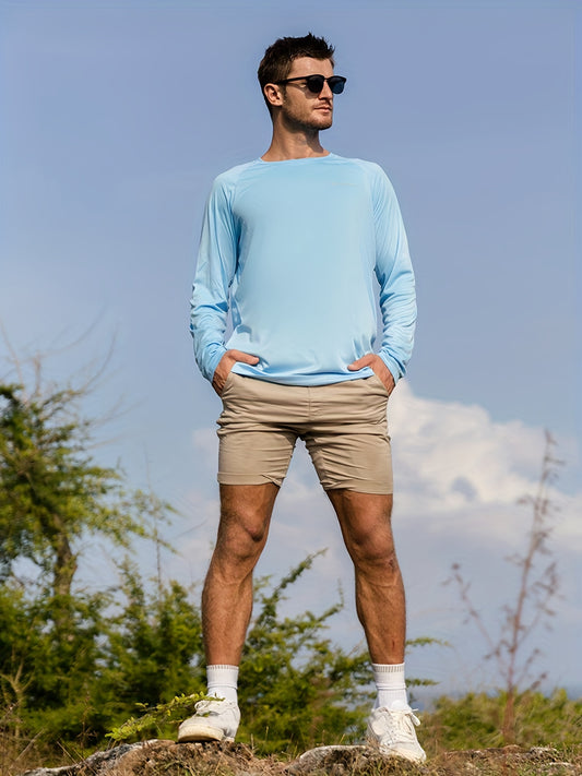 3 Pcs Men's UPF 50 Sun Protection T shirts Long Sleeve Quick Dry Tops