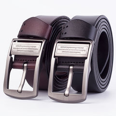 Men's Leather Pin Buckle Leather Belt Male Antique Belt Casual Solid Cowhide Jea