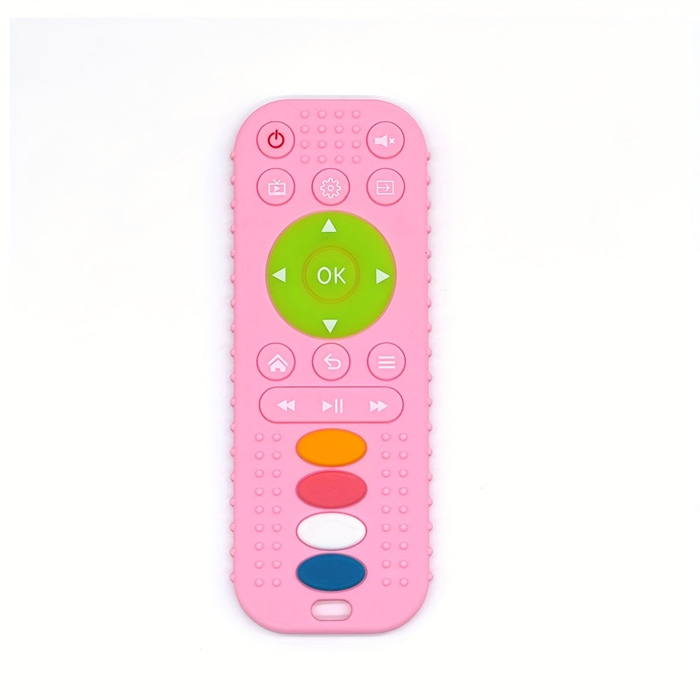 Baby Remote Control Shaped Teether Safe Silicone Reduces Biting Teething Toy