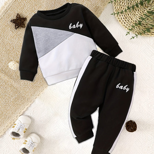 Baby Boys Casual Sweatshirt & Sweatpants Set for Autumn/Spring