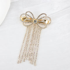 Rhinestone Barrette Glitter Tassel Hair Clip