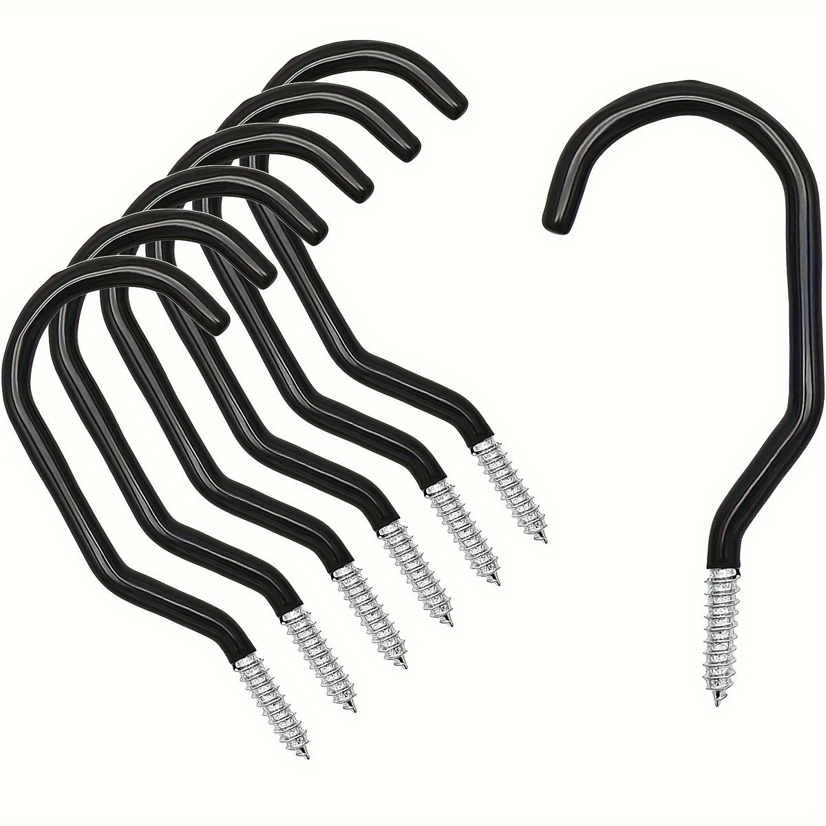 6pcs Bike Storage Hook Heavy Duty Wall Mount Rack Large Screw for Garage