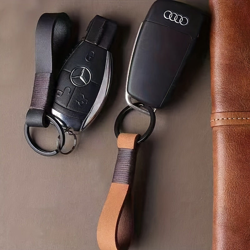 Durable Leather Key Chain for Couples