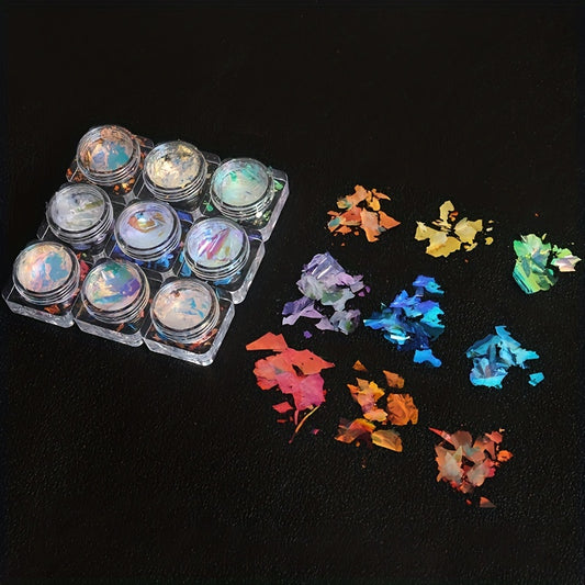 Colorful Holographic Foils for Nails Glitter Powder and Mylar Flakes