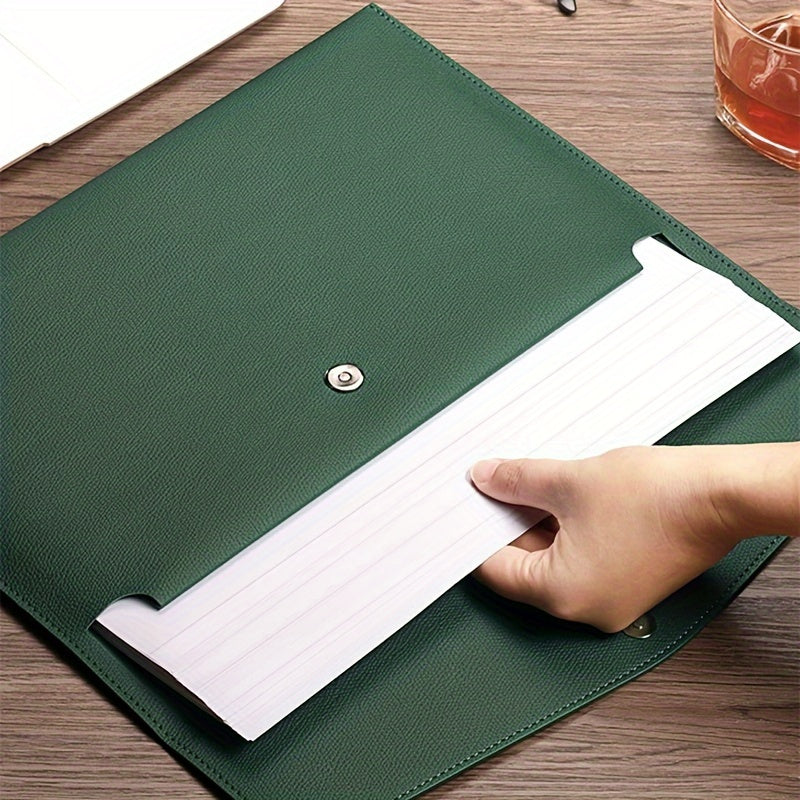 Faux Leather Document Bag A4 Paper File Bag Folder File Package