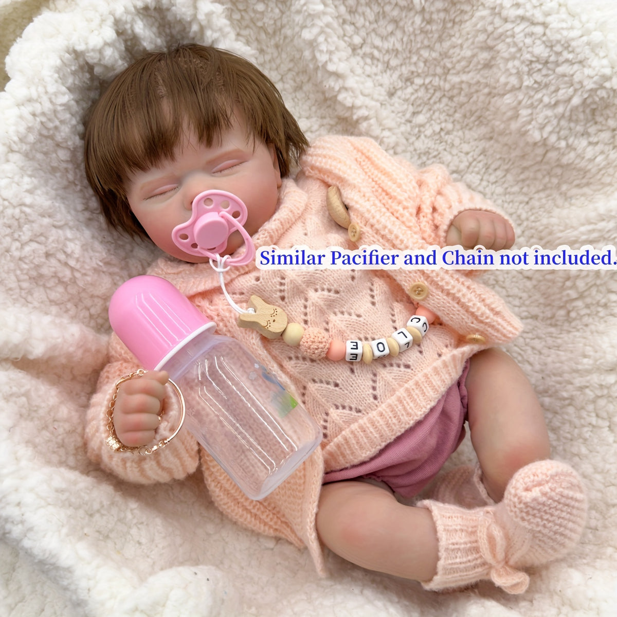 Soft Touch 48 Reborn Baby Doll Lifelike Sleeping Doll with Visible Veins