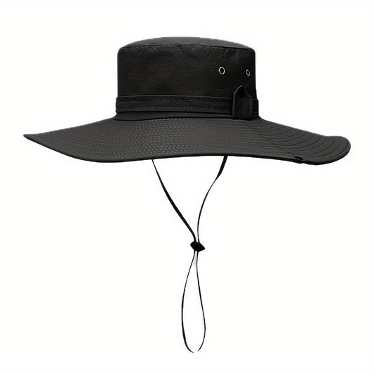 Waterproof Fishing Hat with Large Brim, Outdoor Sunscreen Cap