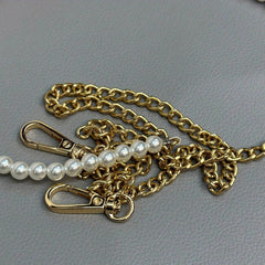Metal Bead Decor Bag Strap Durable Stylish Shoulder Bag Strap Replacement