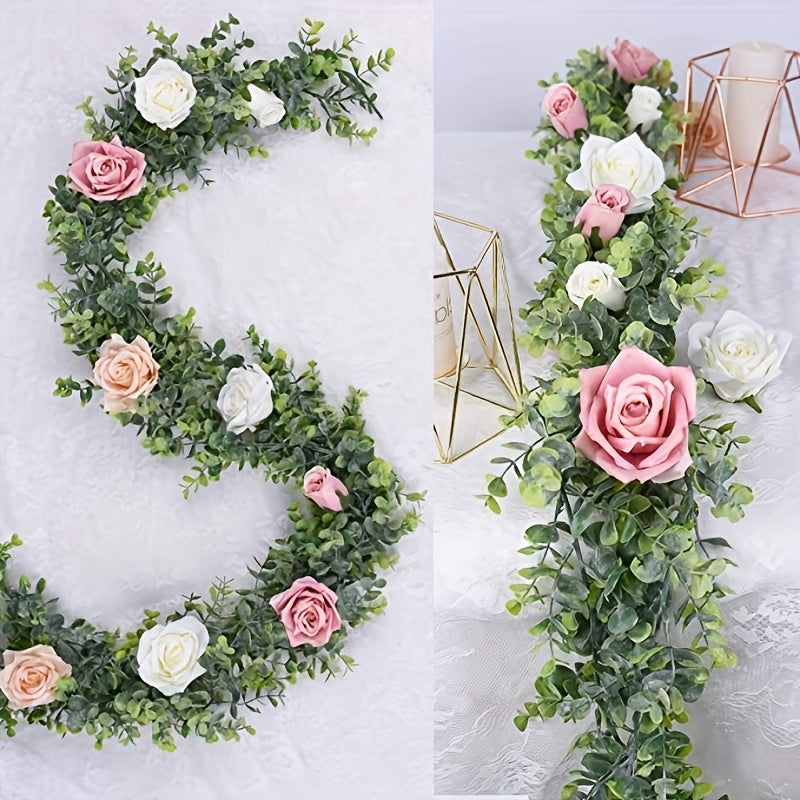 Artificial Eucalyptus Wreath for Wedding Background Arch
