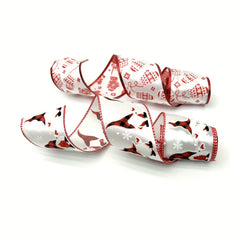 Holiday Christmas Trees Wrapping Ribbon Satin Ribbons Xmas