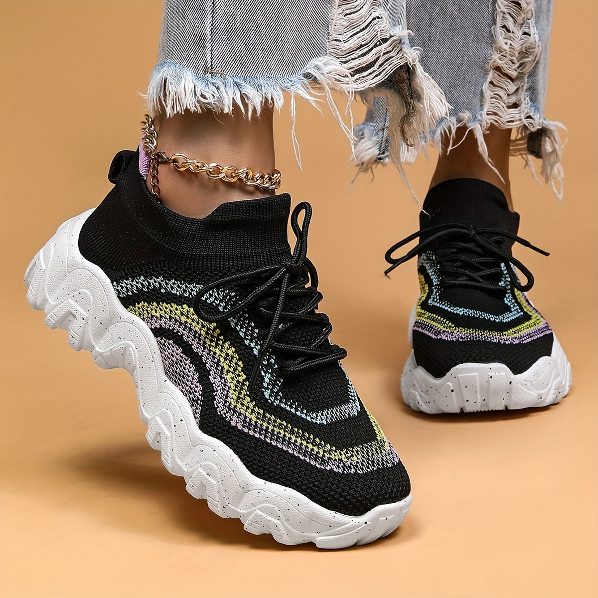 Breathable Shockproof Sports Shoes Lightweight Non-slip Travel Shoes Women's