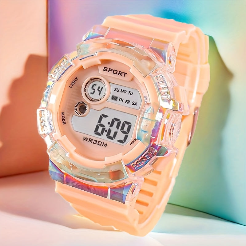 Colorful Night Light Electronic Watch for Students