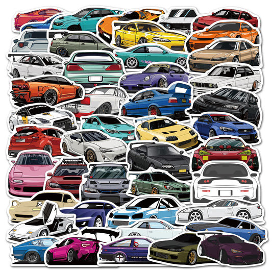 Anime Race Car Decorative Stickers, Waterproof Stickers for Phone Case Laptop