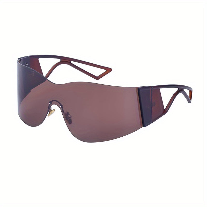 Men's Frameless Sunglasses Windproof Y2K Sports Glasses