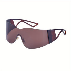 Men's Frameless Sunglasses Windproof Y2K Sports Glasses