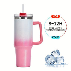 40oz Insulated Water Bottle with Straw and Lid