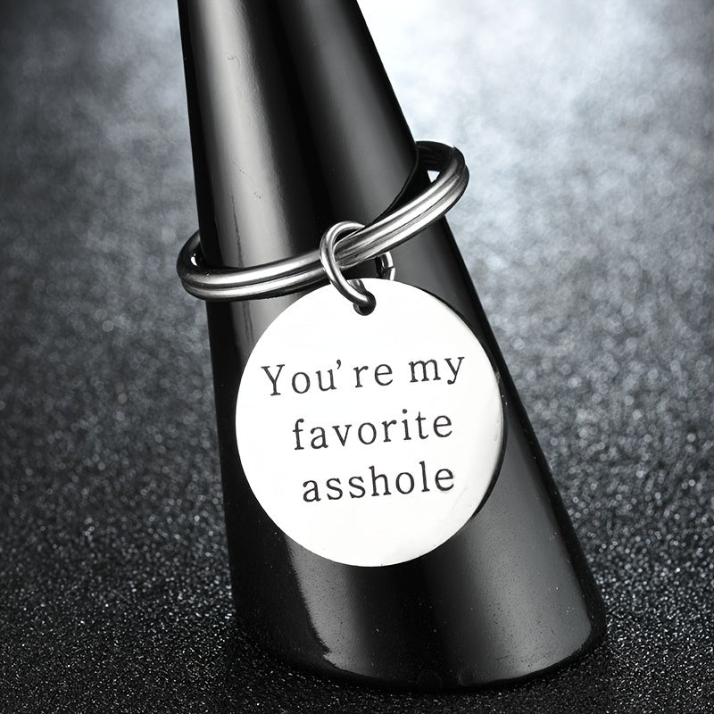 Stainless Steel Couple Keychain Men Women