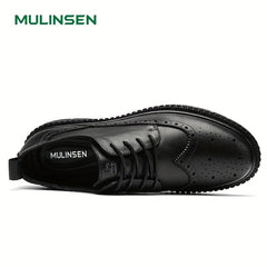 Men's Leather Brogue Dress Shoes for Wedding Party