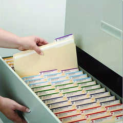 12pcs File Organizer Folders Assorted Positions Letter Size Office Supplies