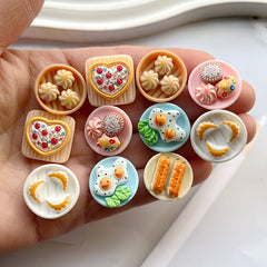 13pcs Miniature Dessert Set Resin Food DIY House Decor Toy Accessory