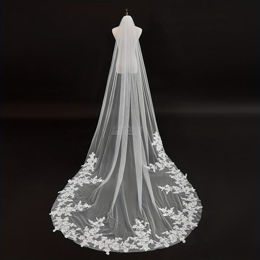 Baroque Wedding Veil Bridal Cathedral Long Veil Hair Wedding Accessories