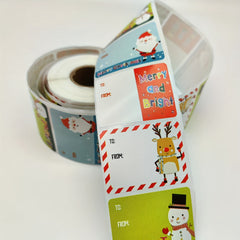 500pcs Christmas Holiday Decoration Gift Series Self-adhesive Stickers