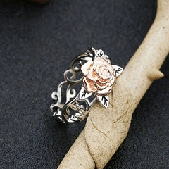 Rose Flower Ring Vintage Style Engagement Ring