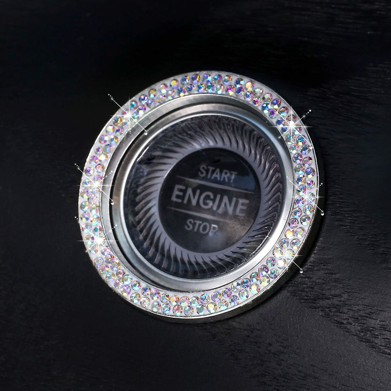 Rhinestone One Button Start Car Decor