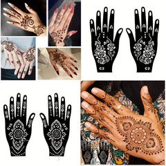 Temporary Tattoo Stencils Long Lasting Waterproof Hand Stencils Self Adhesive