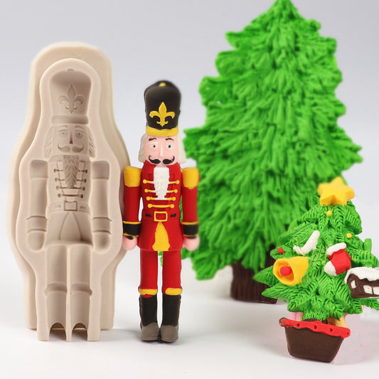 Silicone Christmas Guard Fondant Cake Chocolate Molds DIY Fondant Tools