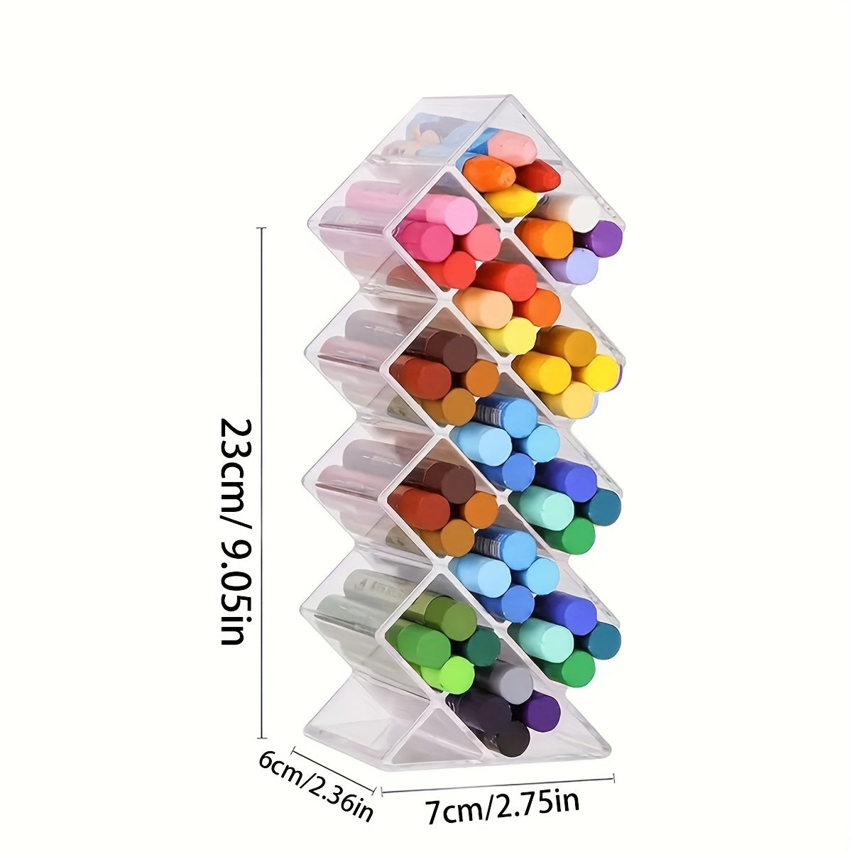 Desktop Organizer for Painting Brushes and Pens, Transparent Storage