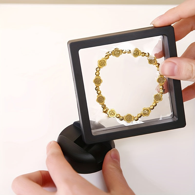 3D Floating Frame Display Holder Stand for Coins and Jewelry
