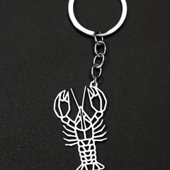Creative Stainless Steel Lobster Keychain For Men