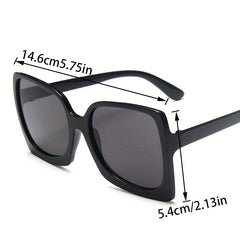 Oversized Square Frame Sunglasses UV400 Gradient Lens Beach Glasses