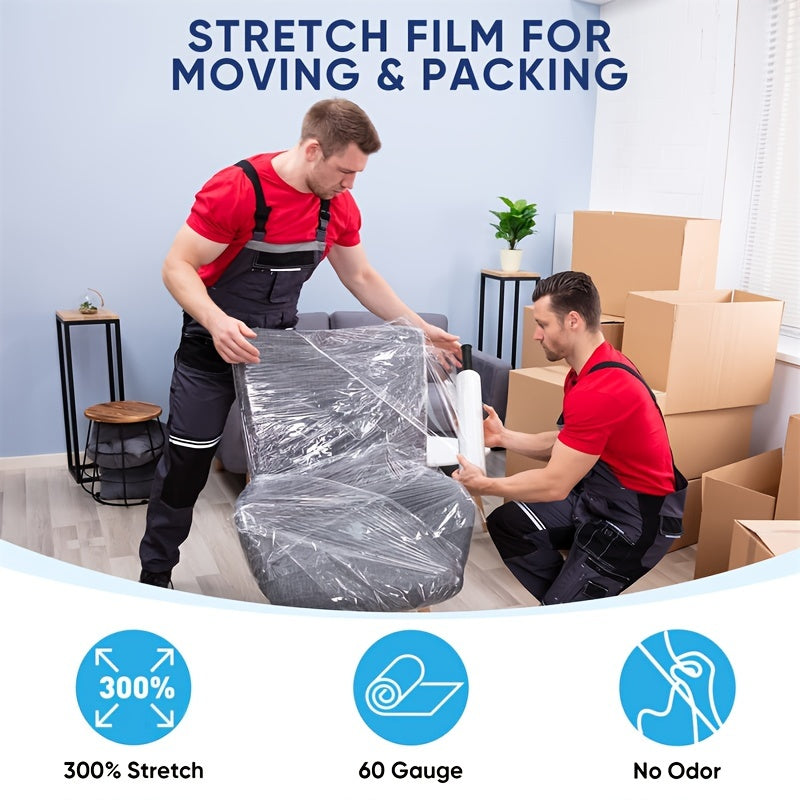 2pcs Stretch Film 38.1cm x 304.8m Shrink Wrap Pallet Wrap Industrial Strength