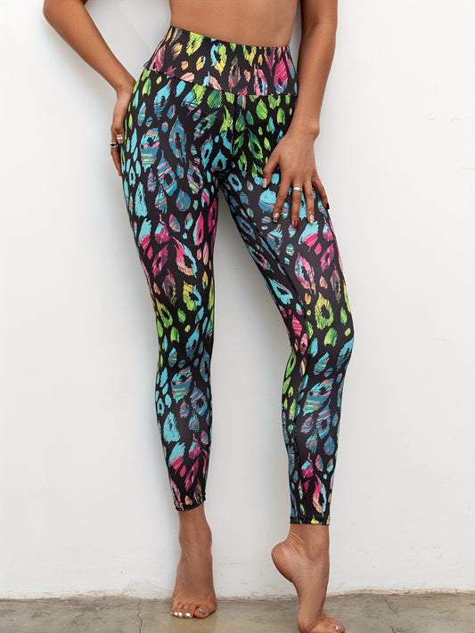 Leopard Print Yoga Pants High Stretch Fitness Leggings