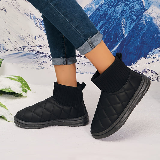 Women's Quilted Winter Snow Boots Anti-slip Ankle Boots